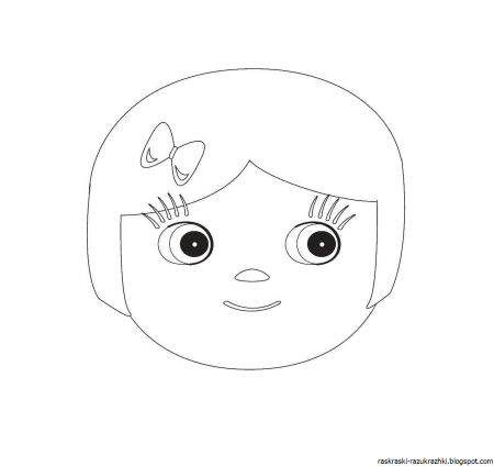 Лицо раскраска для детей