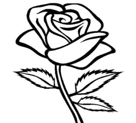 Роза шаблон для рисования