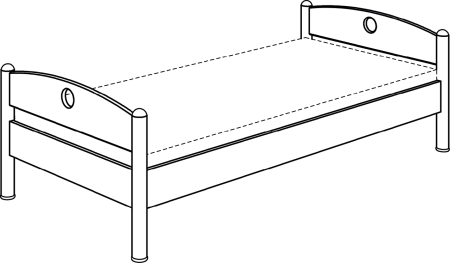 Раскраска детская кровать