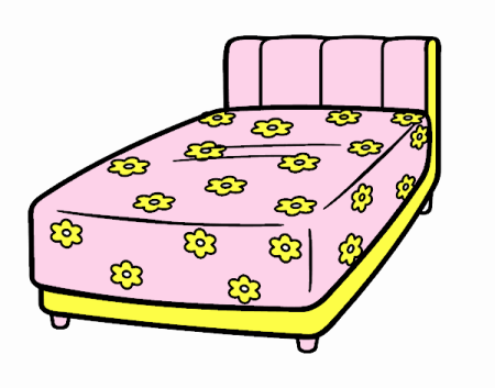 Кровать раскраска