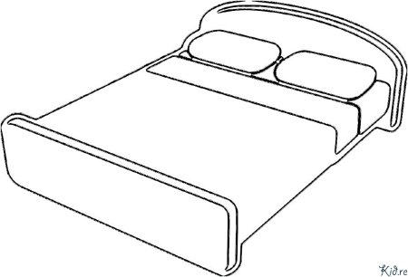 Кровать раскраска