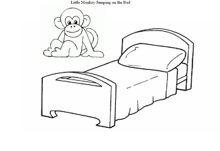 Раскраска кровать для детей 3-4 лет