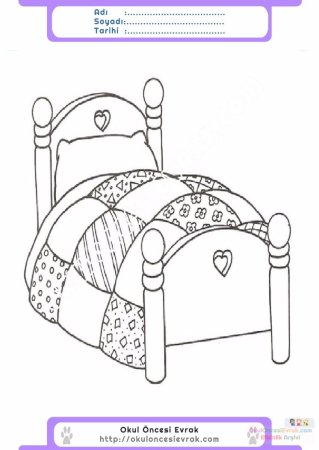 Кровать раскраска