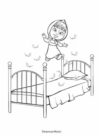 Раскраска детская кроватка