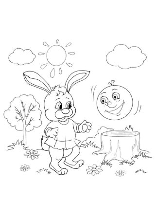 Иллюстрации к сказке Колобок раскраска