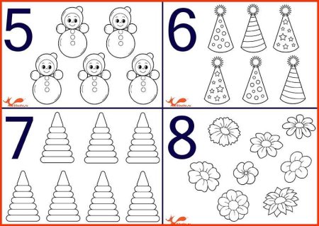 Цифры для дошкольников в картинках