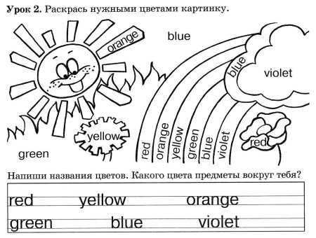 Задания по английскому для детей