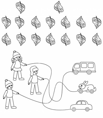 Раскраски на логику для детей 4-5 лет