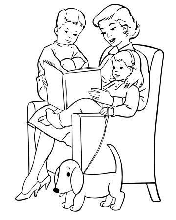 Раскраска ко Дню матери