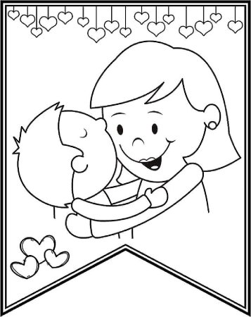 Раскраски ко Дню матери для малышей