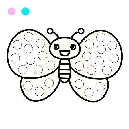 Раскраска с кружочками для девочек