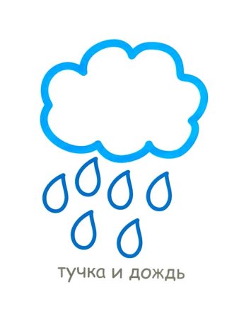 Раскраска с цветным контуром для малышей