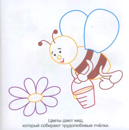 Раскраски для самых маленьких с цветным контуром