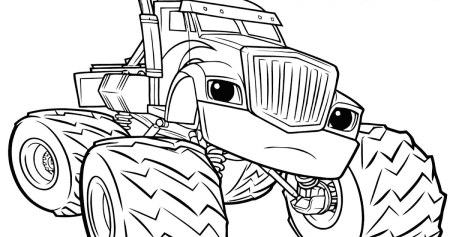 Раскраска монстр трак Вспыш
