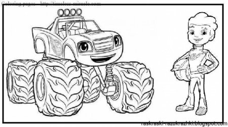 Раскраска Вспыш и чудо машинки