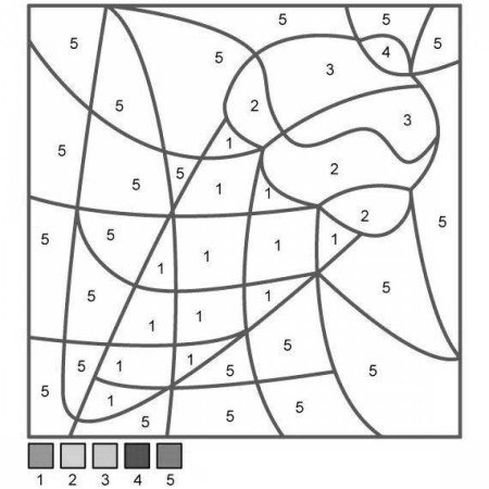 Раскраска по номерам для малышей