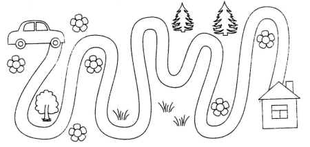 Графомоторные дорожки для детей 4 лет