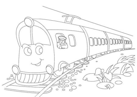 Раскраска поезд