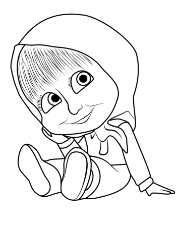 Маша и медведь рисунки для раскрашивания