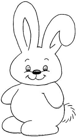 Зайчик раскраска для малышей
