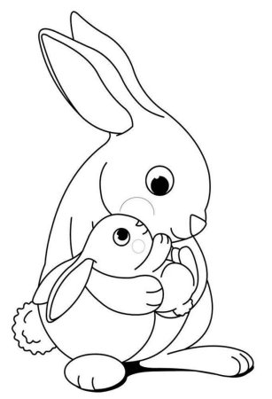 Кролик раскраска