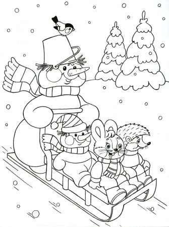 Новогодняя раскраска
