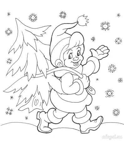 Новогодняя раскраска