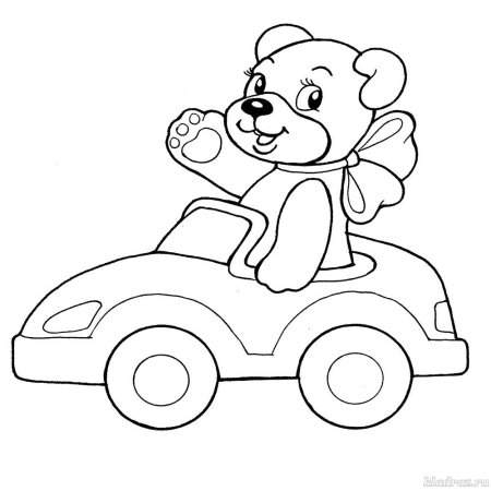 Раскраска. Медвежонок