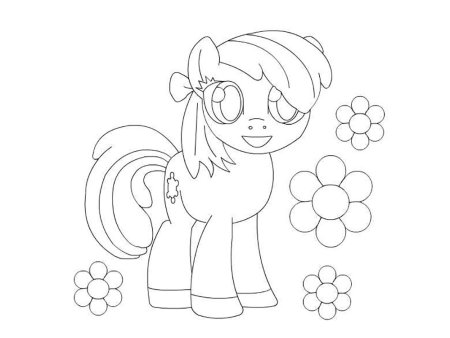 Раскраски для детей 3-4 лет пони