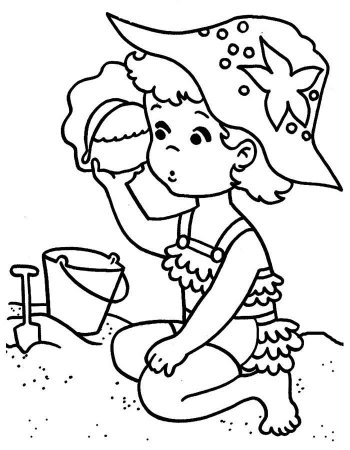 Раскраски лето для детей 5-6 лет