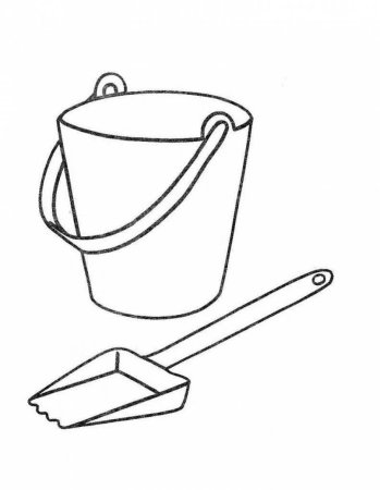 Ведерко раскраска