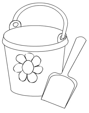 Ведерко раскраска