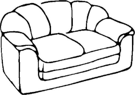 Диван раскраска для детей