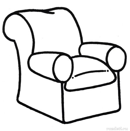 Раскраска мебель для детей 3-4 лет