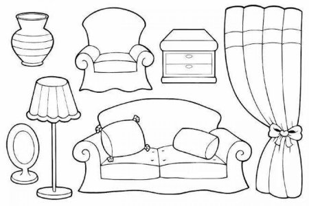 Раскраска мебель для кукол