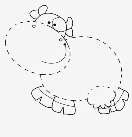 Животные пунктиром для детей