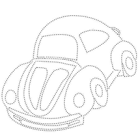 Машинка по точкам для детей