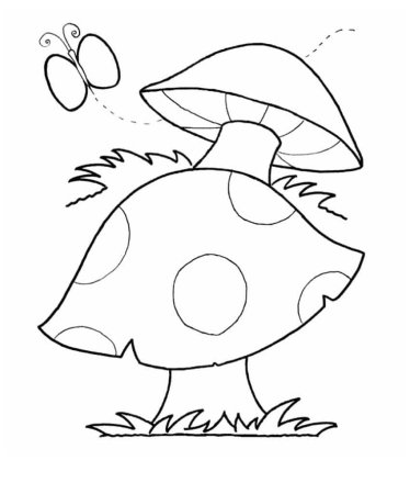 Мухомор раскраска