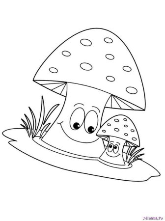 Мухомор раскраска