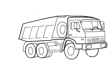 Раскраска КАМАЗ 65115 самосвал