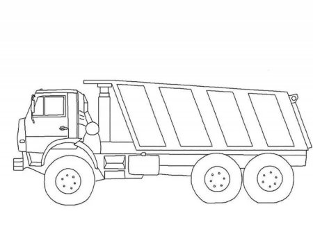 Раскраски КАМАЗ 55111 самосвал