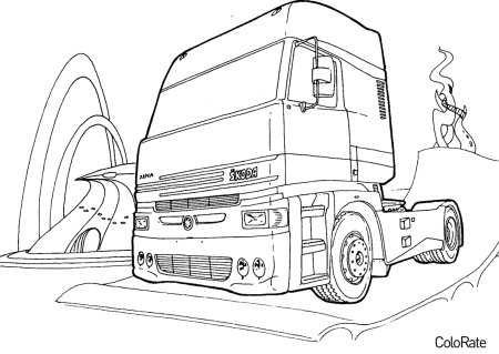 КАМАЗ 54901 раскраска