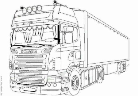 Раскраска тягач Скания r420