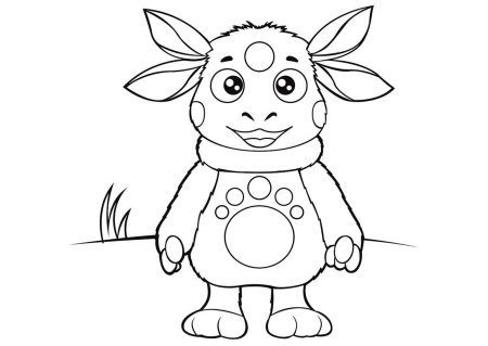 Персонажи мультфильма Лунтик раскраски