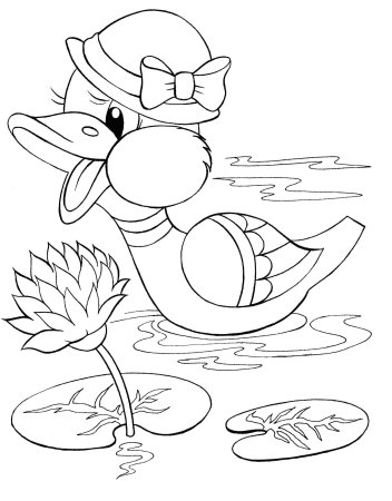 Раскраска уточка