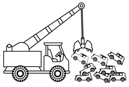 Подъемный кран раскраска