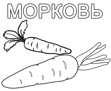 Овощи раскраска для детей