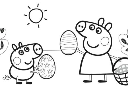Раскраски для детей 3-4 лет Свинка Пеппа