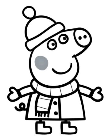 Раскраски для детей 3-4 лет Свинка Пеппа