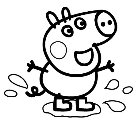 Свинка Пеппа раскраска для детей 2-3 лет